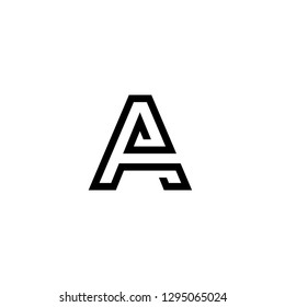 BLACK WHITE LETTER "A" LOGO