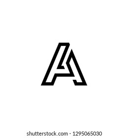 BLACK WHITE LETTER "A" LOGO