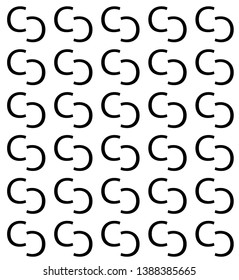 Black and white letter abstract pattern vector