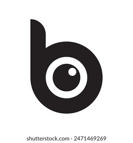 black and white letter b is on a white background.
