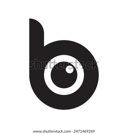 black and white letter b is on a white background.
