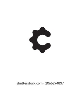 Black and White Letter C Logo