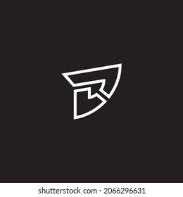 Black and White Letter D Logo