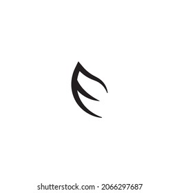 Logotipo de letra E en blanco y negro