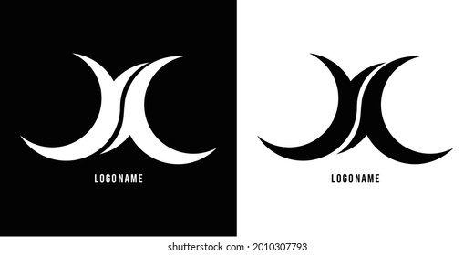 black and white letter h logo vector