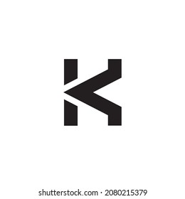 Black White Letter K Logo Stock Vector (Royalty Free) 2080215379 ...