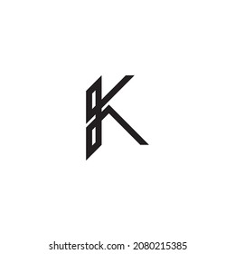 Black White Letter K Logo Stock Vector (Royalty Free) 2080215385 ...