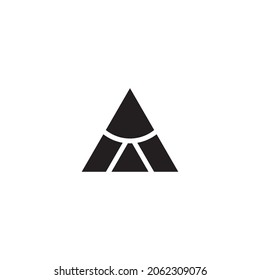 Black and White Letter A Logo