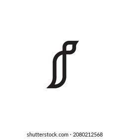 Black and White Letter I Logo