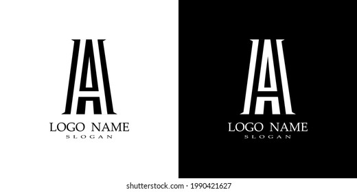 
black and white letter A logo vector