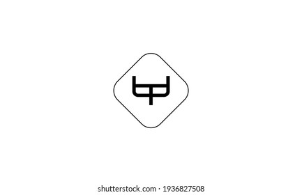 Black and white letter TU UT OTU OUT initial logo icon. Modern typography design template elements.