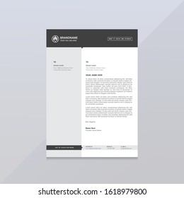 Black and white letterhead template 