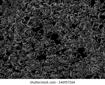 black and white letters, abstraction