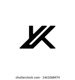 Black White Letters K Y Logo Stock Vector (Royalty Free) 1461068474 ...