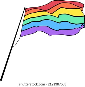 Vector de bandera LGBTQI+ blanco y negro