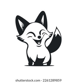 Black and white light logo with an aesthetic cheerful pony.