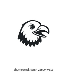 Black and white light logo with a charming eagle