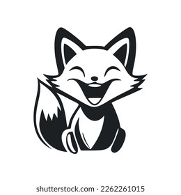Black and white light logo with a charming cheerful pony.