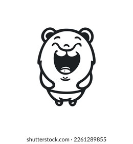 Black and white light logo with a nice cheerful fox.
