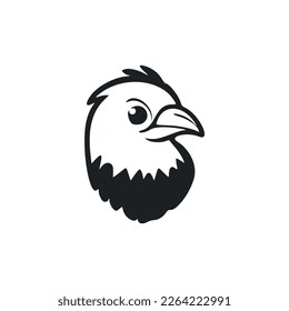 Black and white light logo with sweet and cute eagle.