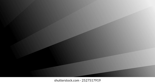 Raios de luz preto e branco, fundo geométrico abstrato sunburst, papel de parede monocromático simples ou design de banner