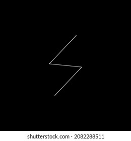 Black and white lightning icon