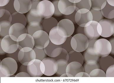 black white lights bokeh background. Vector illustration