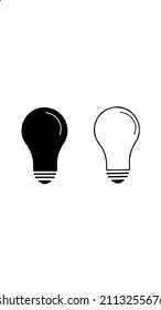 Black and White Lights Icons - Black and White Lights Vector IllustrationFlat Style In Trendy Design Isolated On An Editable White Background Color
