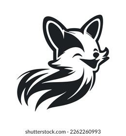 Black and white Lightweight logo with Lovely Cheerful pony.