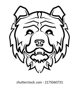 Black and white line art of bear head Good use for symbol mascot icon avatar tattoo T Shirt design logo.