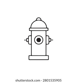 Black and white line art of a classic fire hydrant with attached chain and padlock.