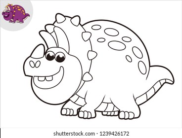 black and white line art dinosaurs, coloring books.