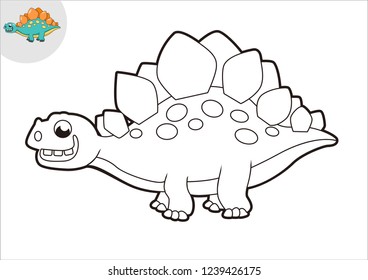 black and white line art dinosaurs, coloring books.