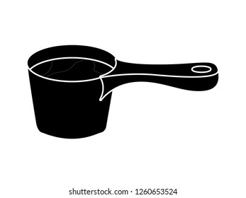 black and white line art, dipping silhouette vector illustration