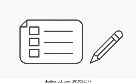 Black and white line art drawing of a smartphone next to a stylus pen on a plain background