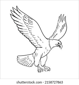 easy flying eagle drawing