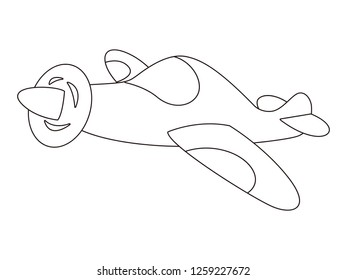 black and white line art, illustration of a silhouette vector plane