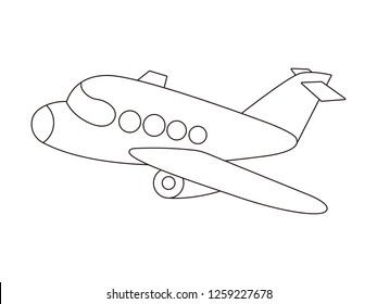 Plane Coloring Icon Logo Cartoon Vector Stock Vector (Royalty Free ...