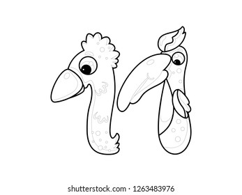 black and white line art with sketches, funny numbers for kids, number eleven
