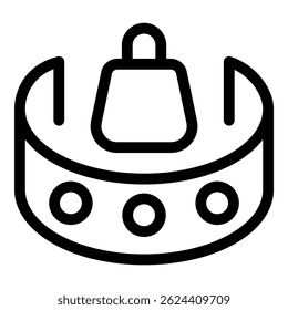 Black and white line art vector illustration of a vr headset icon