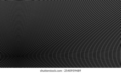 Black and white line circle abstract background for backdrop or fabric style