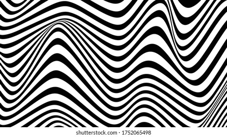 Black White Line Curve Abstract Background Stock Vector (Royalty Free ...