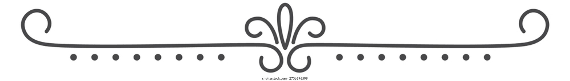 A black and white line with a lot of dots