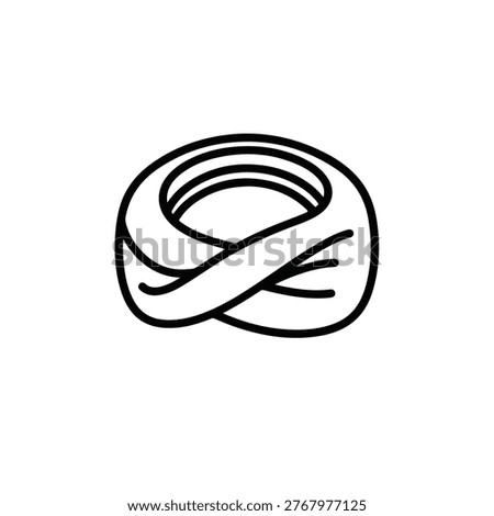 A black and white line drawing depicts a Moebius strip, a fascinating mathematical surface with only one side and one boundary component. It's a continuous loop.
