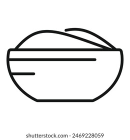 Black and white line drawing of a lemon, ideal for icons, menus, and designs
