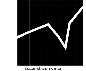 black and white line graph