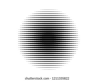 Black and white Line halftone pattern with gradient effect. Horizontal stripes. Parallel straight monochrome pattern Template for backgrounds and stylized textures. Vector illustration