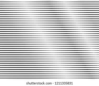 Black and white Line halftone pattern with gradient effect. Horizontal stripes. Parallel straight monochrome pattern Template for backgrounds and stylized textures. Vector illustration
