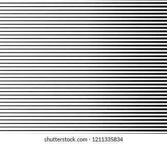 Schwarz-Weiß-Halbtonmuster mit Farbverlauf-Effekt. Horizontale Streifen. Parallel gerader einfarbiger Muster Vorlage für Hintergründe und stilisierte Texturen. Vektorillustration
