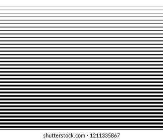 Black and white Line halftone pattern with gradient effect. Horizontal stripes. Parallel straight monochrome pattern Template for backgrounds and stylized textures. Vector illustration